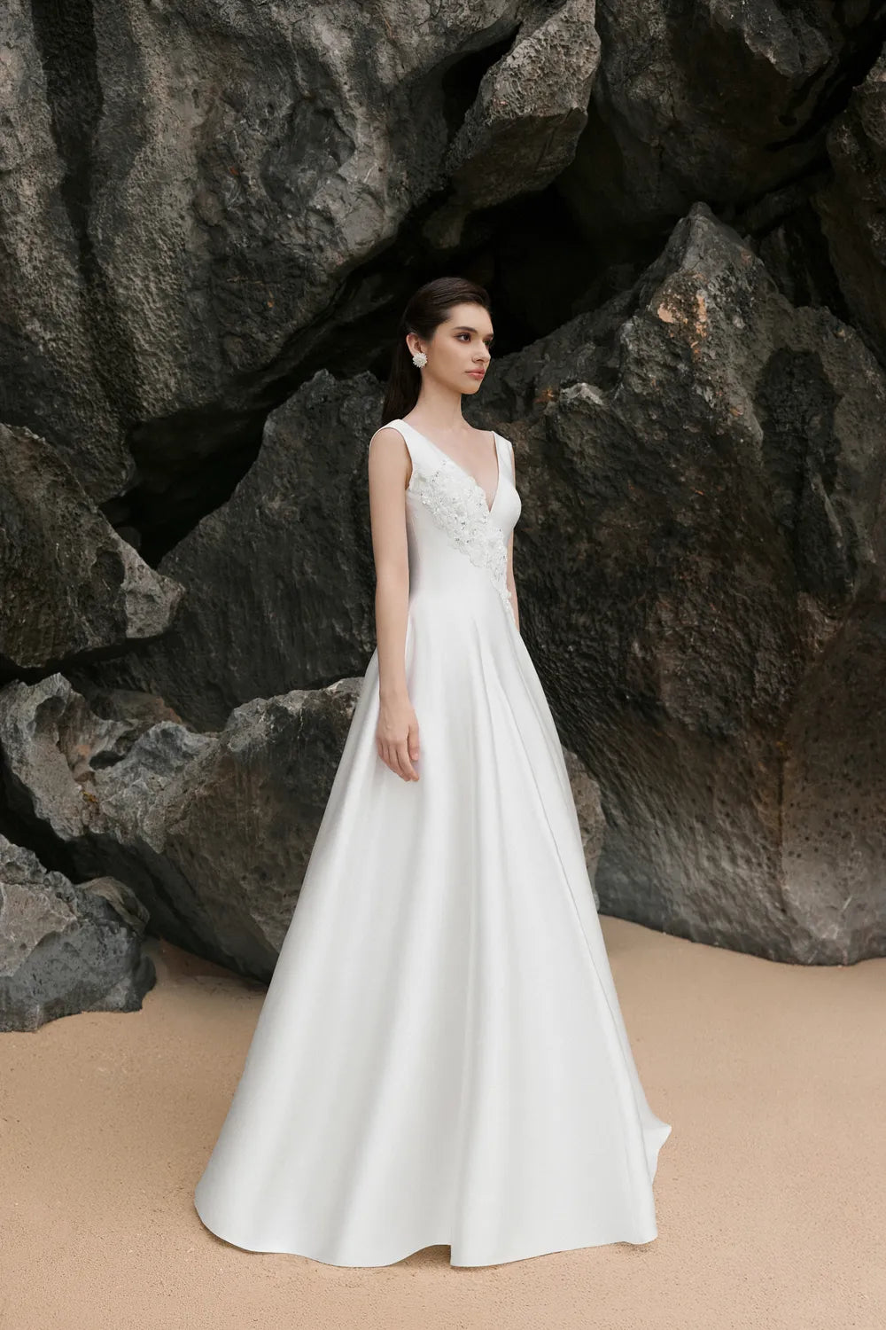 Strappy V-Neck Flared A-Line Dress